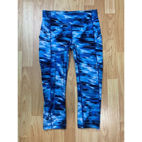 lululemon athletica Blue Patterned Cropped Pants - Picture 1 of 6
